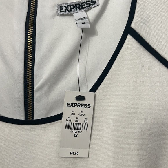 Express White Zipper Dress - Picture 3 of 4